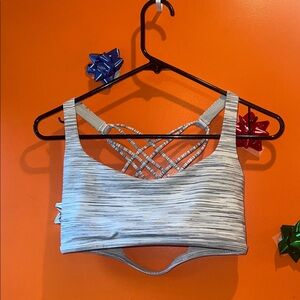 Lululemon Women's Strappy Back Sports Bra - Gray